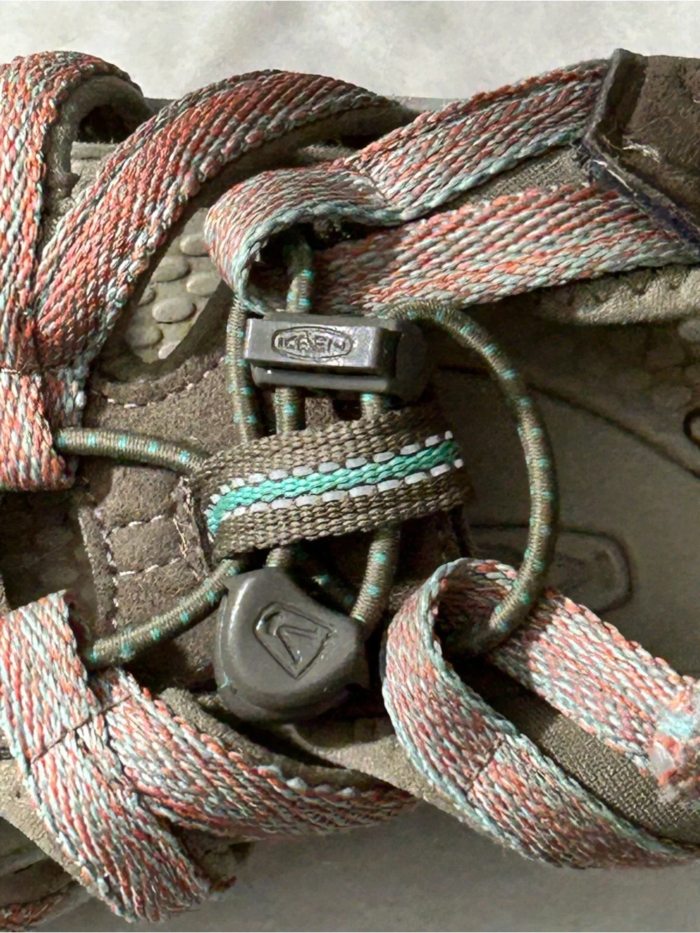 Keen Whisper Women's Taupe Salmon Teal Outdoor Waterproof Strap Sandals Size 10 - Picture 5 of 10
